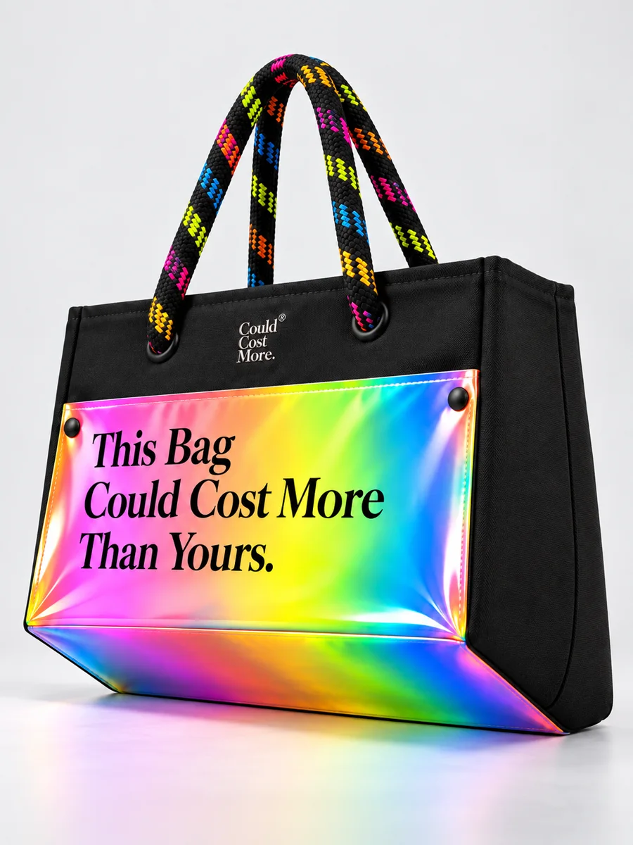 The Oversize Tote. three-quarter view.