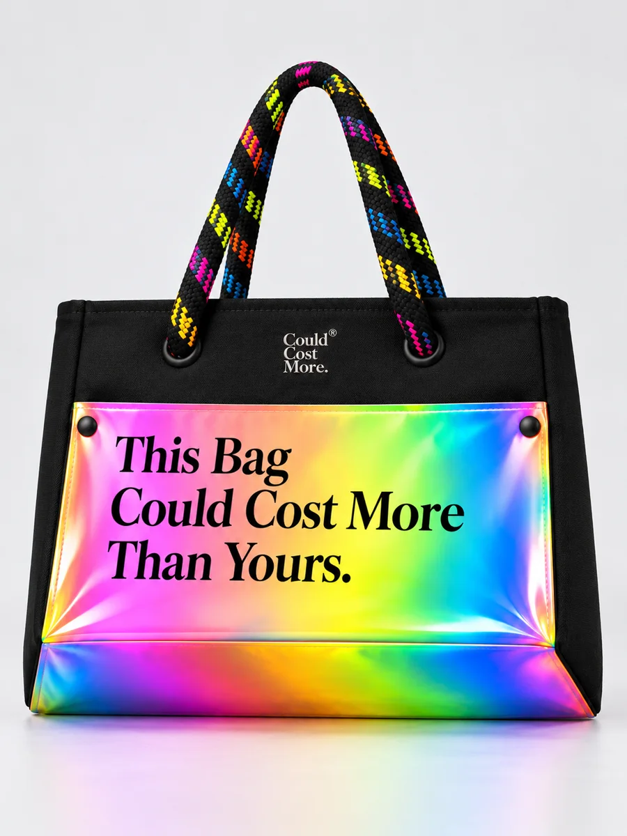 The Oversize Tote. alternative front view.