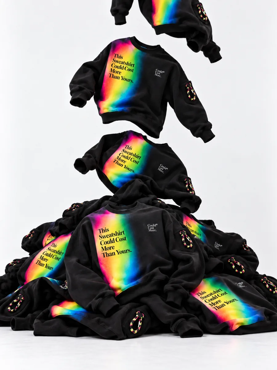 The Sweatshirt. folded, stacked.